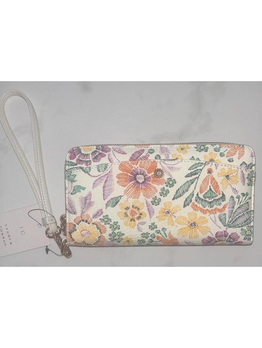 Lauren Conrad Floral Zippered Wallet NWT